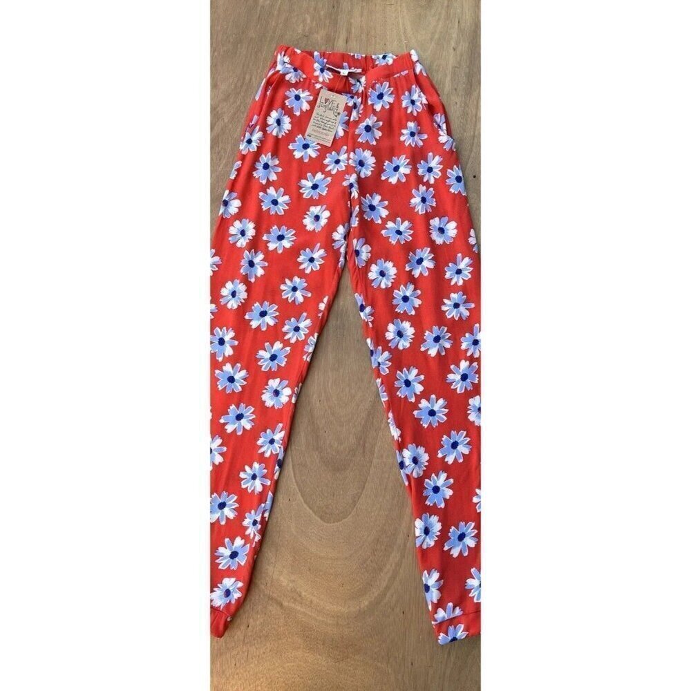Love & Sunflower Girls Summer Floral Print Casual Pants Orange Size L - Picture 13 of 15